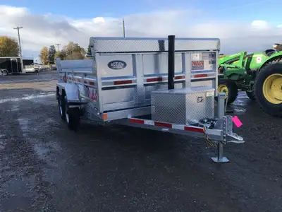 N&N STORM SERIES 82in.X12' TANDEM AXLE DUMP TRAILER WITH (2) 5,200LB AXLES AND FREE TARP ROLLER KIT!...