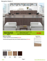 Office Furniture Ottawa - New Reception Desks Starting at $598