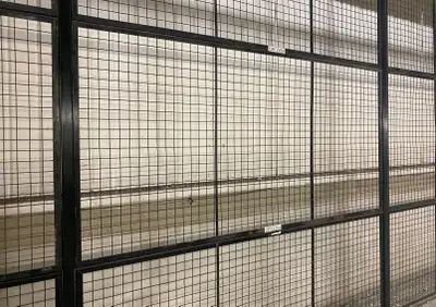 Used industrial steel fence panels / wire mesh partitions, View more