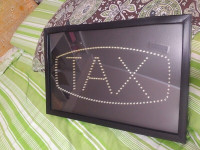LED TAX SIGN 13 INCHES LENGTH AND 19.50 INCHES WIDE WITH