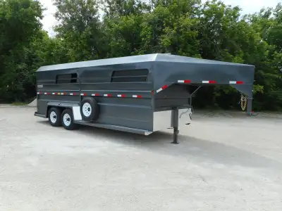 2026 NORBERTS MFG 20X7.5 LIVESTOCK TRAILER. 2X 7000 AXLES, SPLIT GATE. THESE ARE TOP QUALITY TRAILER...