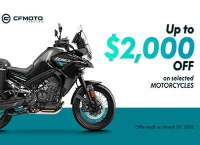 Promotion Details up to $1,500 off on selected motorcycles Terms and Conditions in.This offer is val...