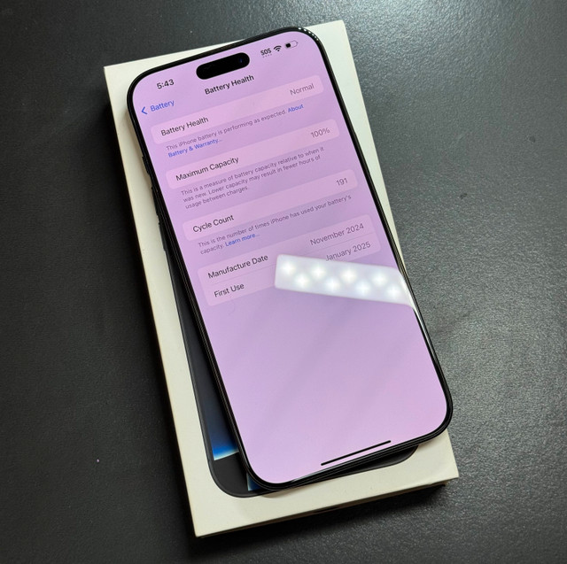 iPhone 16 Pro Max Black 256GB  100%  $1450 in Cell Phones in City of Toronto - Image 4