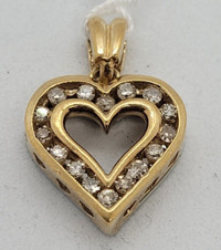 (80457-1) Ladies 10K Yellow Gold Heart Pendent