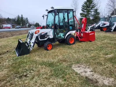 TRACTEUR BOBCAT CT1021 AVEC CABINE , CHARGEUR FRONTAL ET SOUFFLEUR À NEIGE NORMAND 48'' NEUF, 2026,...