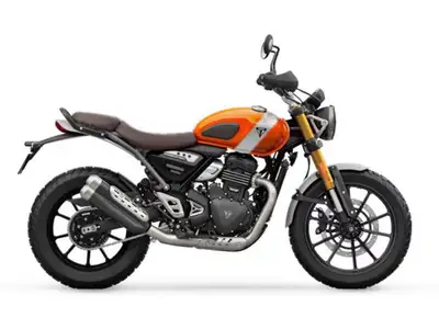 Price, plus freight, PDI, fees and taxes. 2026 Triumph Scrambler 400 X Baja Orange/AluminiumWith its...