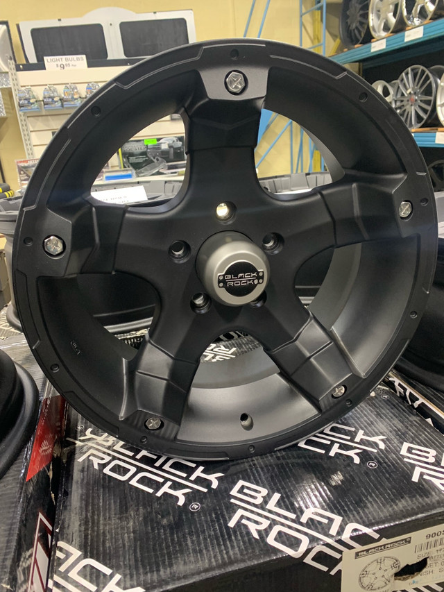 17x8 5-5.0 (5-127) Jeep Black Wheels in Tires & Rims in Hamilton