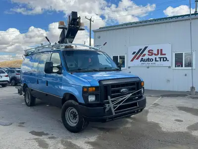 Alberta Active Shelving Unit Versalift Crane with Bucket 35Ft Extend 2009 Ford Econoline E-350 super...