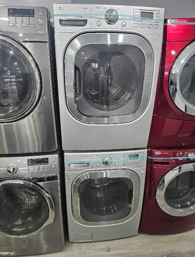 CAN DELIVER LG 27" Grey Frontload Stackable Washer Electric Drye, View more