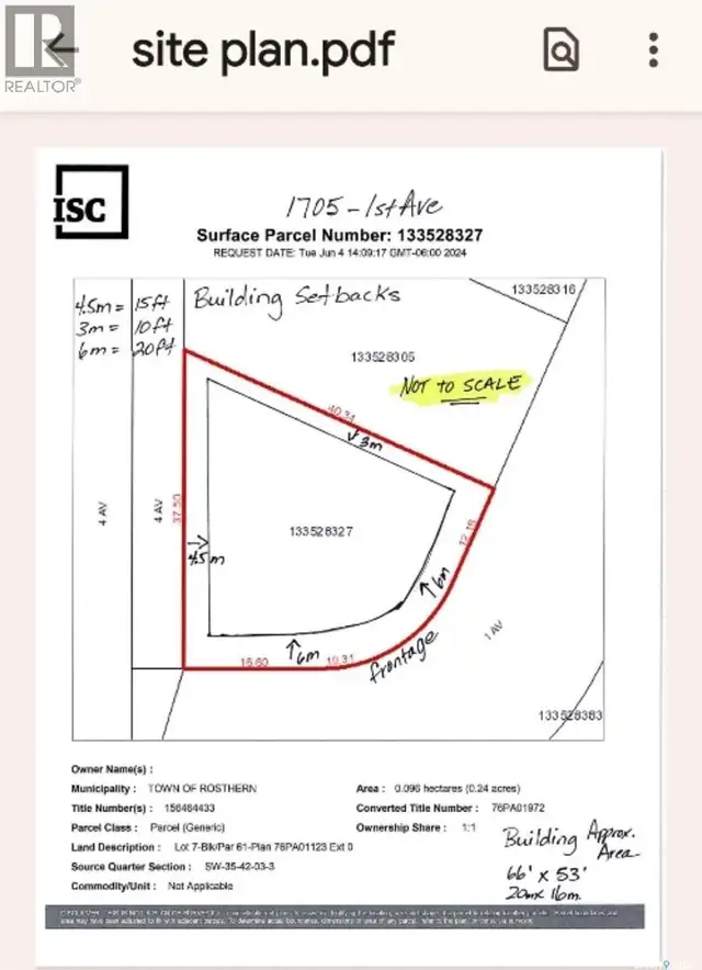 1705 1st AVENUE Rosthern, Saskatchewan in Land for Sale in Prince Albert - Image 5