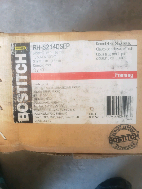 Bostitch 21 degree plastic collated round head stick nails in Other Business & Industrial in Edmonton - Image 3