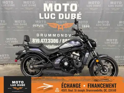 Kawasaki Vulcan S 650 ABS 2020 14 702 KM FREINS ABS SIÈGE PASSAGER DOSSIER PASSAGER PORTE-BAGAGES NO...