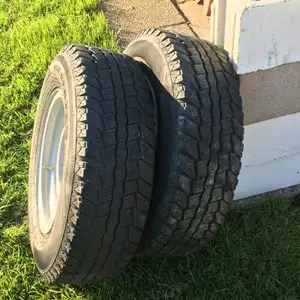 2 Snow Tires 225/75R 16 E Rated Black Lion Voracio $40 each or best offer Rims are not included.