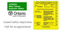 ANNUAL YELLOW SAFETY STICKER AVAILABLE