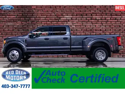 **ONE OWNER - ACCIDENT FREE** 68,947 KM This 2019 Ford F-450 4x4 Crew Cab XLT FX4 Dually is powered...