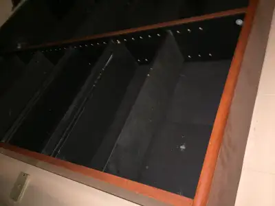 shelving unit for CD's, DVD's or small stuff.  NOT very deep., View more