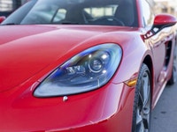 Look At The Option List On This Beautiful Guards Red 718 Cayman S. Available Now At Porsche Centre L... (image 8)