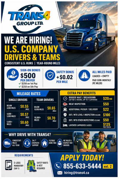 Now Hiring - AZ TEAM DRIVER (USA) - 72 cents per mile, View more