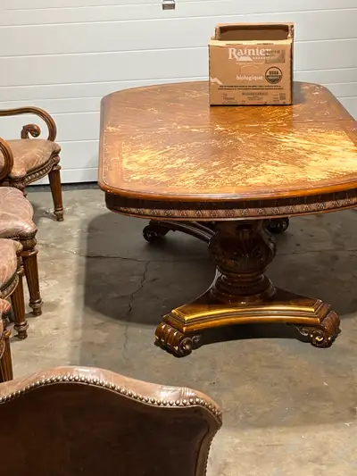 High end dining room table, View more