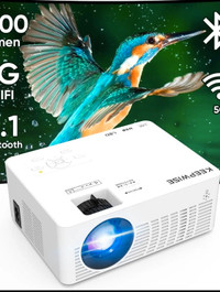 Mini Projector, 2023 Projector with WiFi and Bluetooth, 9500 Lux