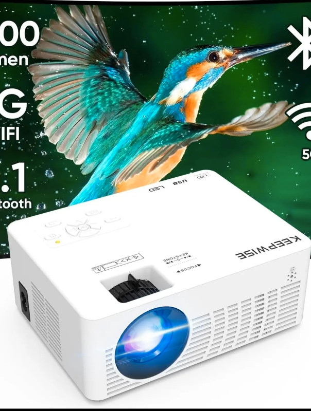 Mini Projector, 2023 Projector with WiFi and Bluetooth, 9500 Lux in TVs in Gatineau