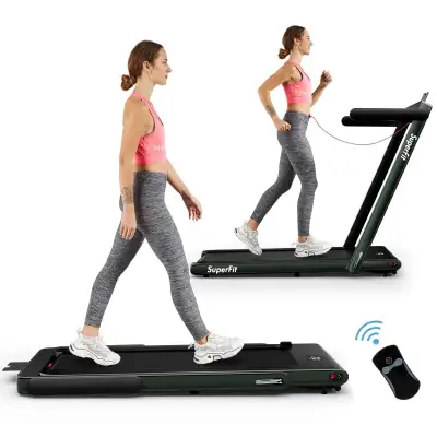 BRAND NEW - SuperFit 2 in 1 Folding Treadmill W/ Speaker Remote., View more