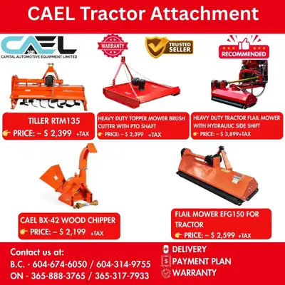 Finance Available! Tractor Attachments CERTFIED & WARRANTY INCLUDED $2,399 Upgrade your tractor's ca...