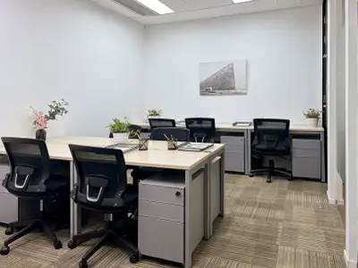 Flexible large office for rent designed to accommodate 20 people at Regus Willoughby Town Centre. A...