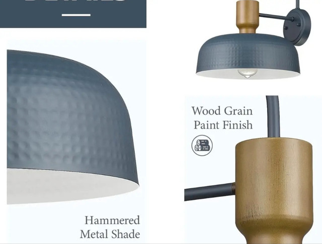 Darkaway Modern Barn Light Fixtures Wall Lamps Sconces with Hamm in Other in Gatineau - Image 2