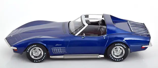 1972 CHEVROLET CORVETTE T-TOP COUPE BLUE 1:18 BY KK SCALE MODELS in Arts & Collectibles in City of Toronto - Image 5