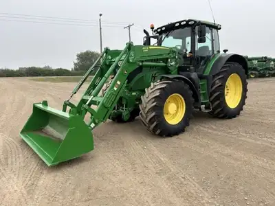 John Deere,6.8L,175HP, 20F/20R AutoQuad Plus, 50 km/h, MFWD w/TLS & Brakes, Trelleborg,600/65R28, Tr...