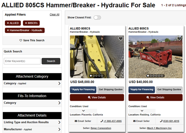 ALLIED / KRUPP 797CS -10,000 PLUS FT LB Hydraulic Hammer/Breaker in Heavy Equipment in City of Halifax - Image 12