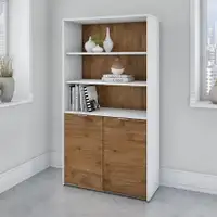 Bush Furniture 5 Shelf Bookcase with Doors