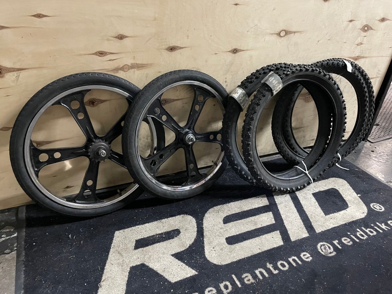 USED PART for SALE Vintage Mag BMX Wheelset w/ NOS tires Frames