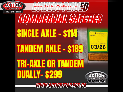 Single axle - $114 Tandem axle - $189 Tri-axle or Tandem dually - $299 ... ...