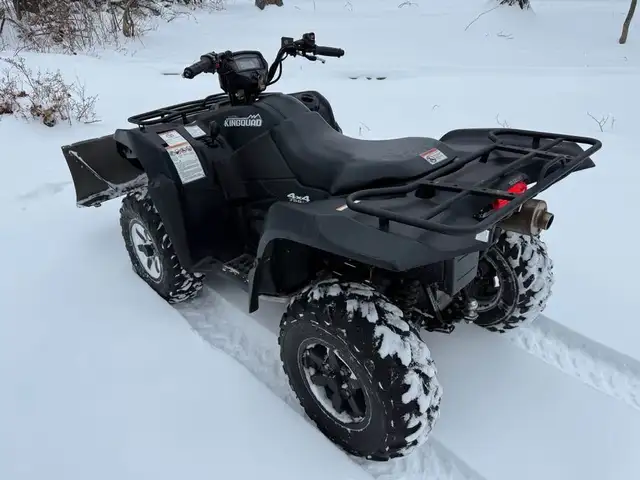2016 SUZUKI KINGQUAD 750 4X4 EPS W/ PLOW-BLACK! in ATVs in Sudbury - Image 6