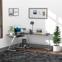 BRAND NEW - HOMCOM L-Shaped Computer Desk, Corner Table... LOT# City of Toronto Toronto (GTA) Preview