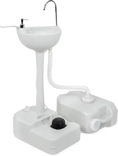NEW PORTABLE OUTDOOR FOOT PUMP CAMPING SINK S1271 SALE $149.95 PORTABLE OUTDOOR SINK Multipurpose Cl...