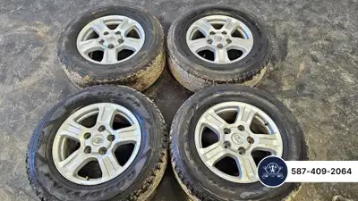 We are selling a full set of Goodyear Wrangler A/T tires and wheels from a 2015 Toyota Sequoia. Whee...