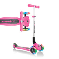 PINK 3 WHEEL FOLDABLE SOOTERS WITH LIGHT UP WHEELS