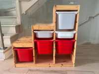 IKEA TROFAST kids storage with bins