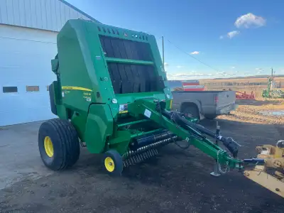 Used haying equipment for sale. All been through shop and field ready 2022 JD 560M HC2 pre cutter si...
