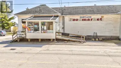 In popular tourist destination of Portland Village on the shores of Big Rideau Lake, large grocery s...