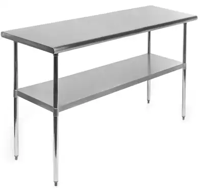 NEW STAINLESS STEEL TABLES 4 FT / 6 FT / 8 FT FOOD RESTAURANT MEAT NEW 48 ,72 AND 96 STAINLESS STEEL...