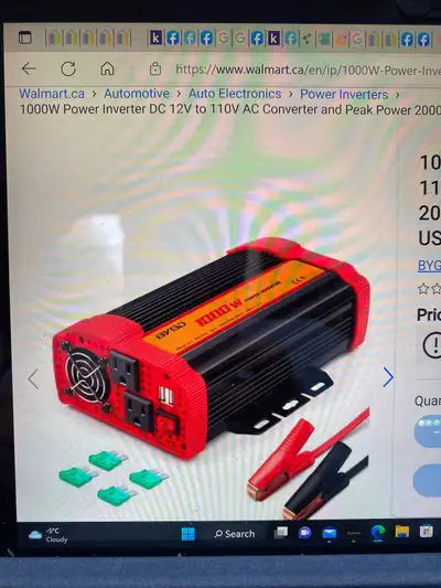 BYGD 1000 watt power inverter (2000w peak), View more