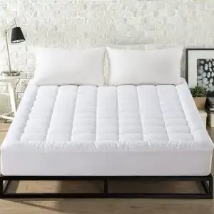NEW DOBBY QUILTED MATTRESS TOPPER MICROFIBER PILLOW TOP, View more