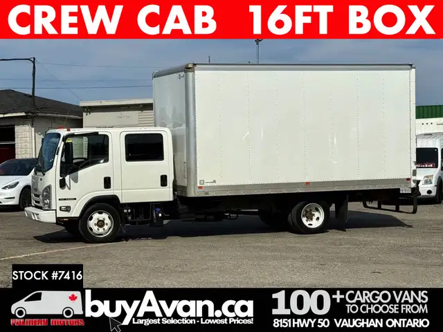 2022 Isuzu NRR CREW CAB | 16' BOX | LIFTGATE | DIESEL | 19500 GV in Cars & Trucks in Mississauga / Peel Region - Image 2