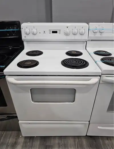 CAN DELIVER GE 30" White Electric Coil Top Stove oven, View more