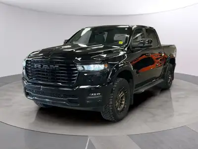 Introducing the stunning 2025 Ram 1500 Sport 4x4 Crew Cab 57 Box in an elegant black finish that pro...