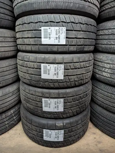 SET OF 4X P245/50R19 245/50/19 UNIROYAL POWER PAW ( all season )TAG# 18199 Used tires in excellent C...